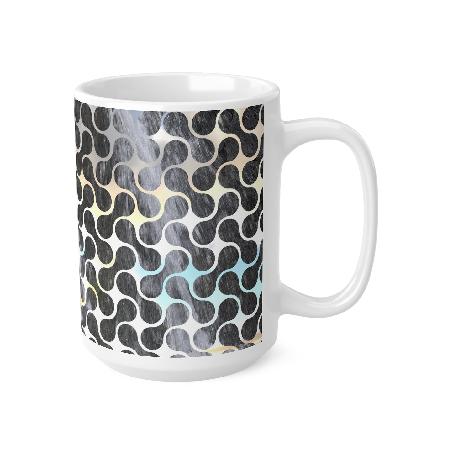 Geometric Swirl Ceramic Coffee Mug