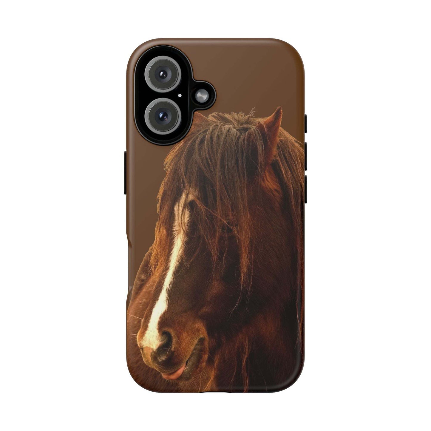 Phone case for horse lovers with durable design and horse image.