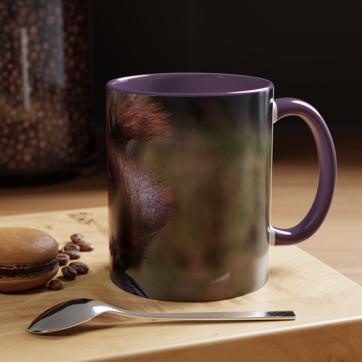 Adorable Squirrel Ceramic Mug 11oz with woodland design, perfect for nature lovers.