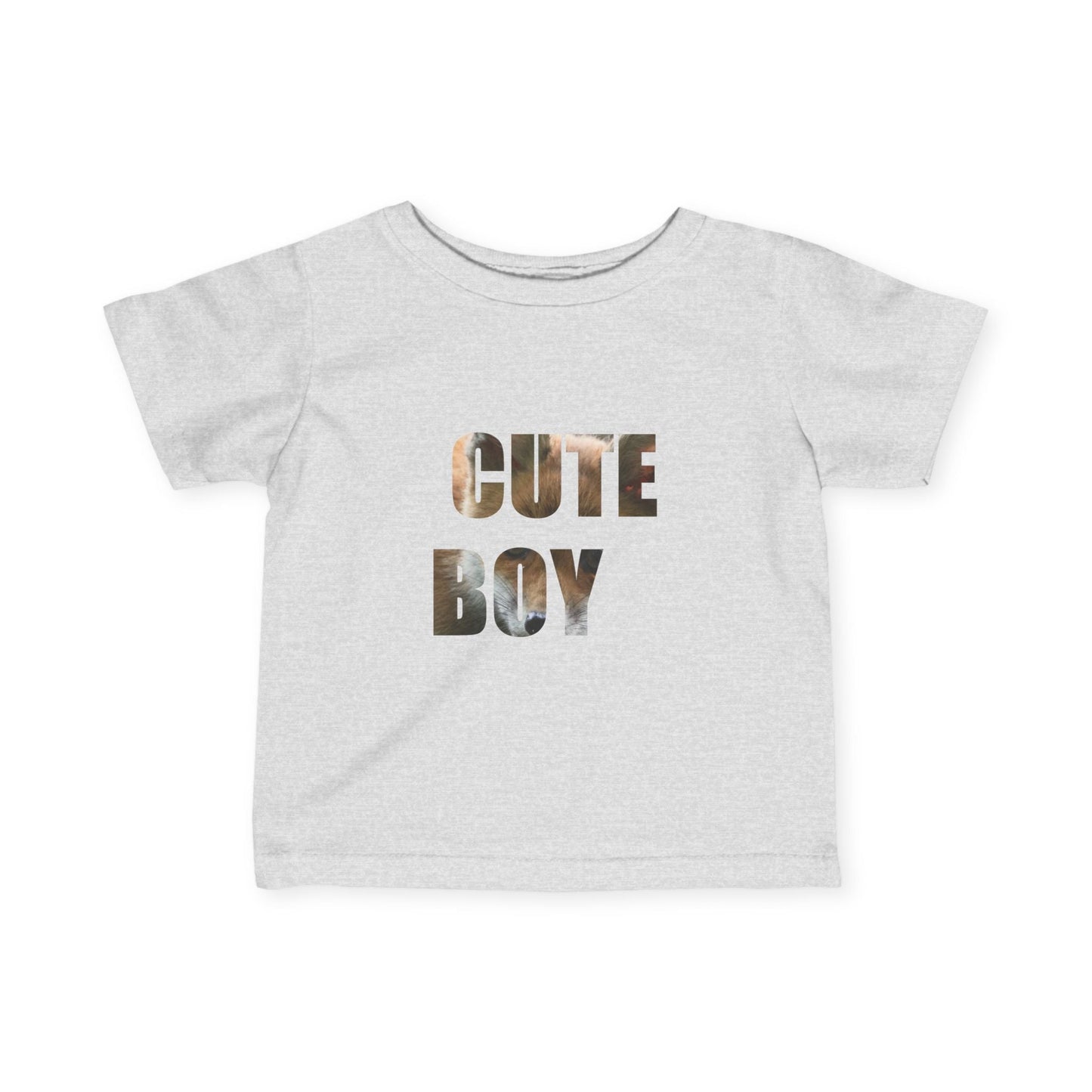 Cute "Cute Boy" Infant Tee in ultra-soft cotton featuring playful design.