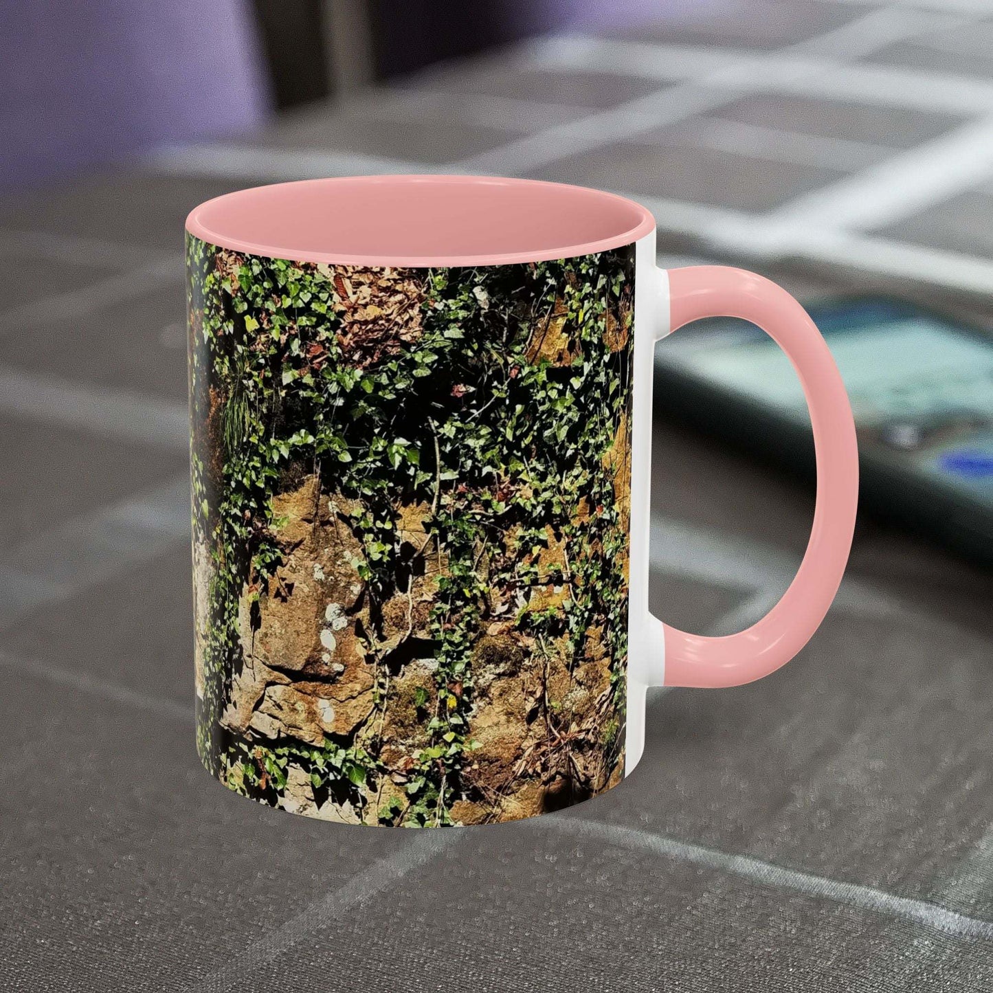 Overgrown Rocks Adventure Coffee Mug with Outdoor Design
