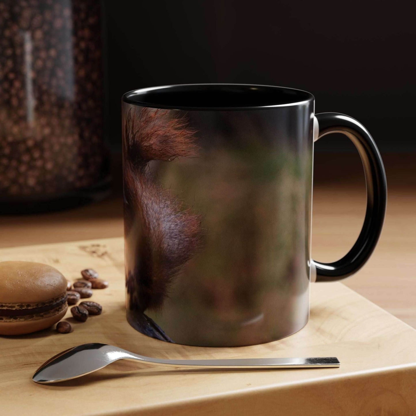 Squirrel Coffee Mug, Cute Animal Mug, Gift for Nature Lovers, Rustic - A Pretty Print