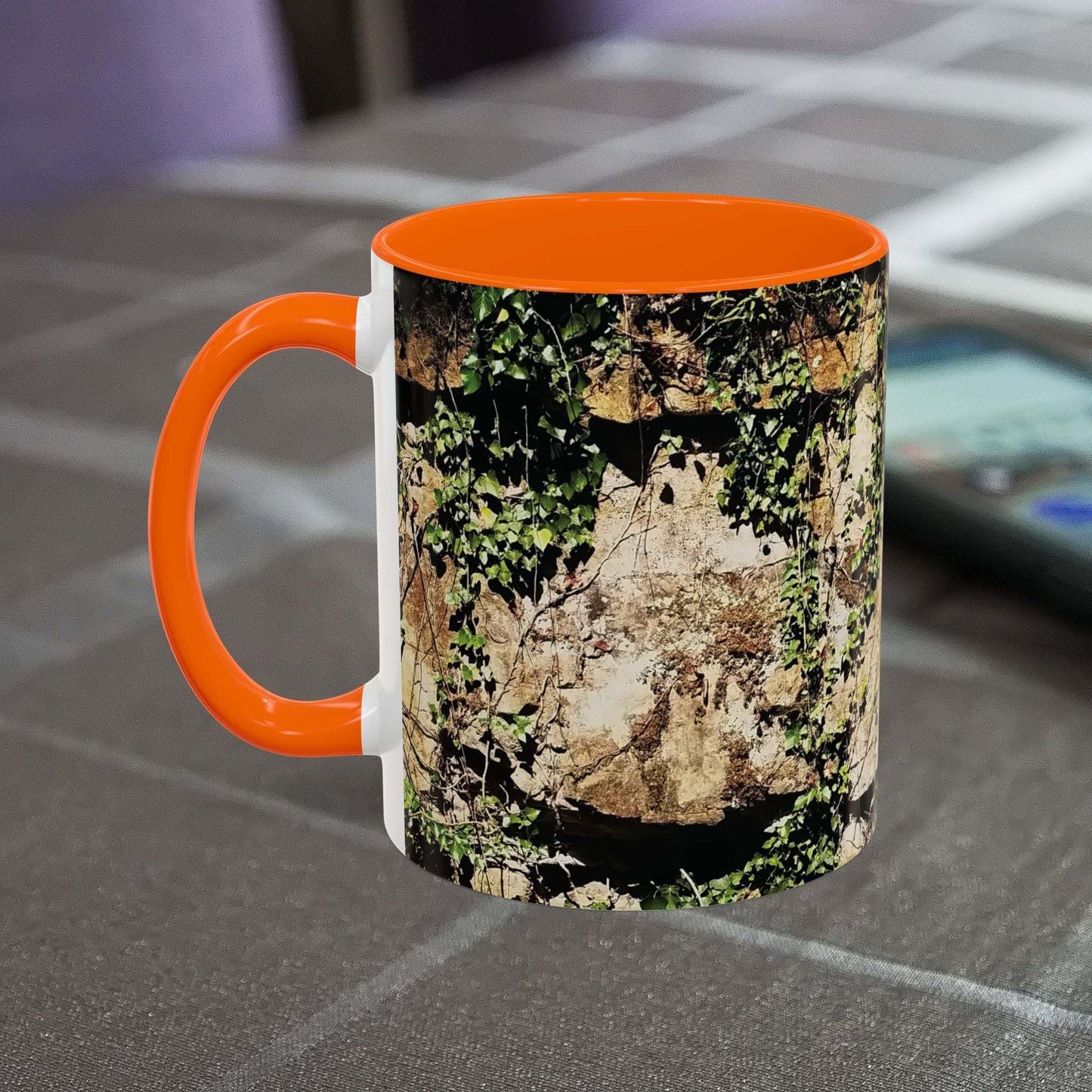 Overgrown Rocks Adventure Mug with outdoor design, perfect for nature enthusiasts.