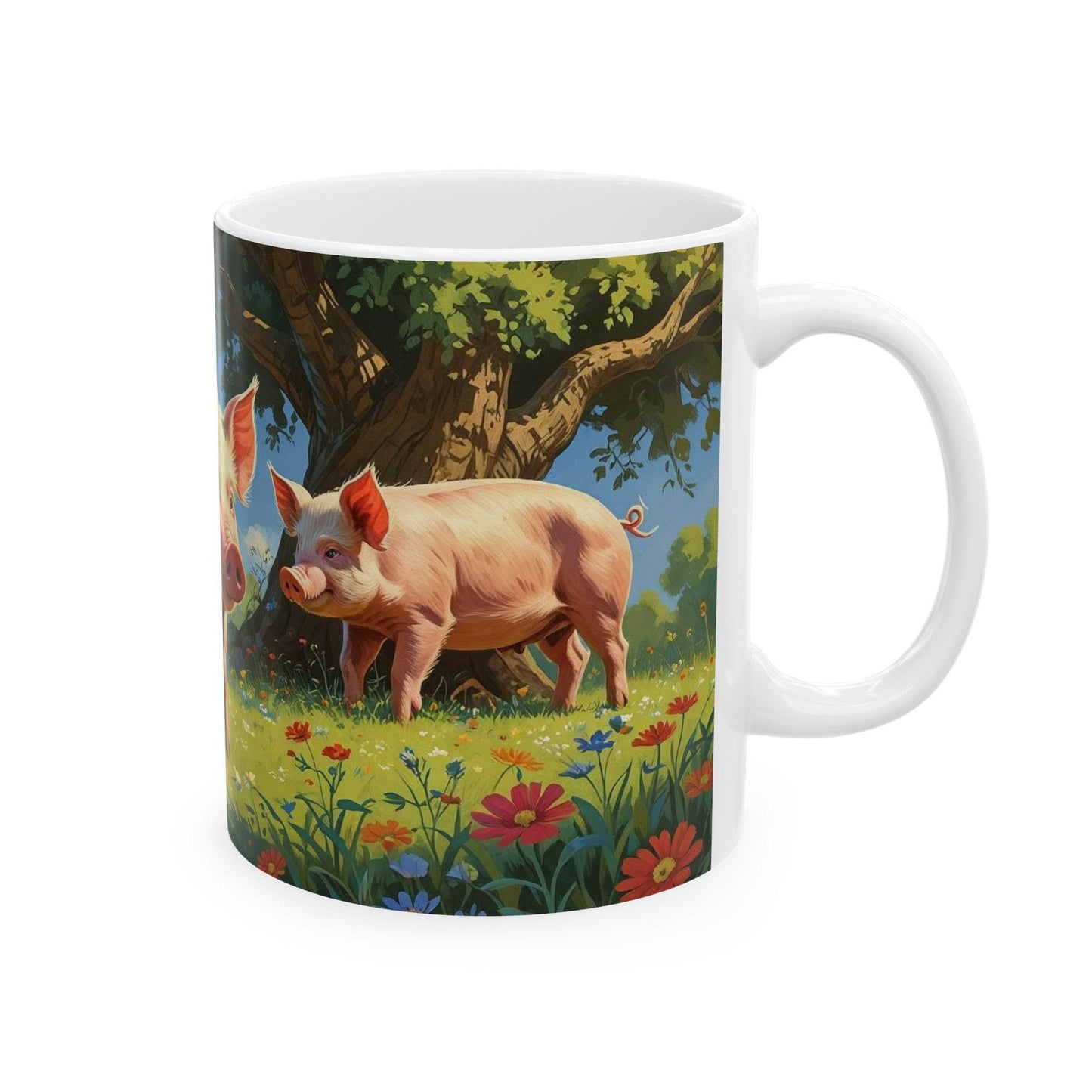 Pigs Mug - Ceramic Coffee Cup - A Pretty Print