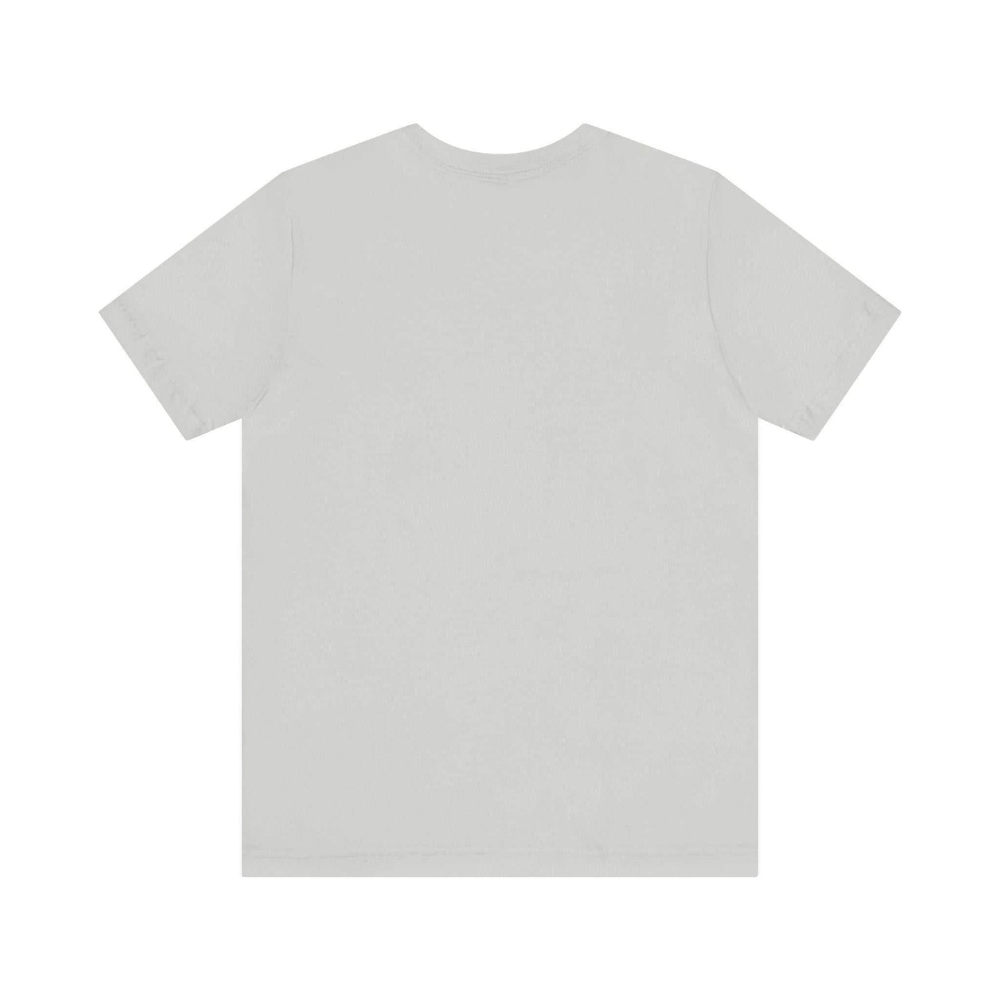 Nature-Inspired 'Be' Leaf Tee in light grey, unisex short sleeve, eco-friendly fashion for nature lovers.