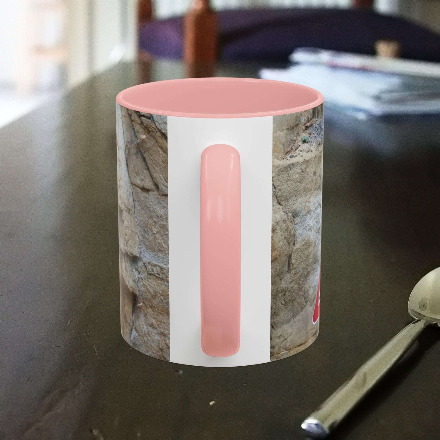Rocky Mug with mountain design for nature and outdoor enthusiasts.