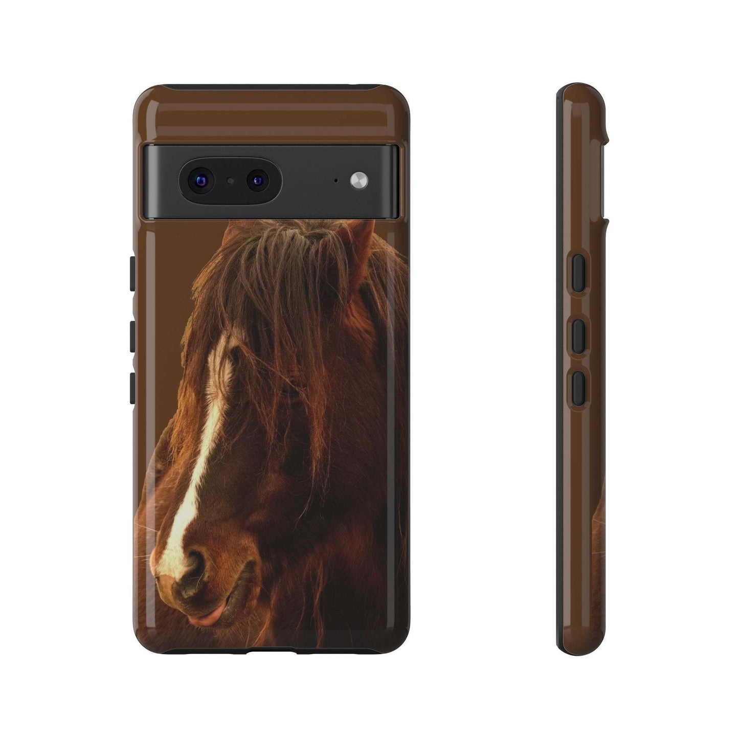 Horse lover phone case with durable, shock-absorbing design and UV protection.