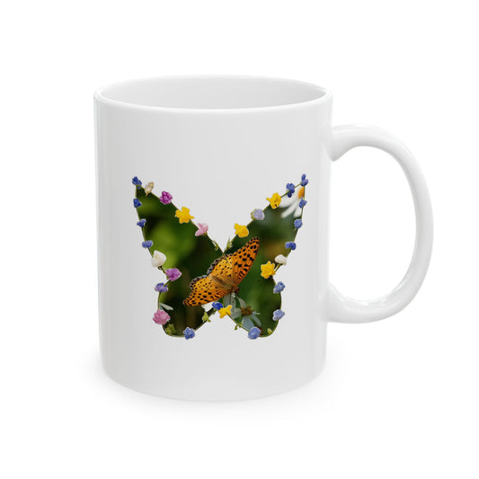 Butterfly Floral Ceramic Coffee Mug — 11oz & 15oz
