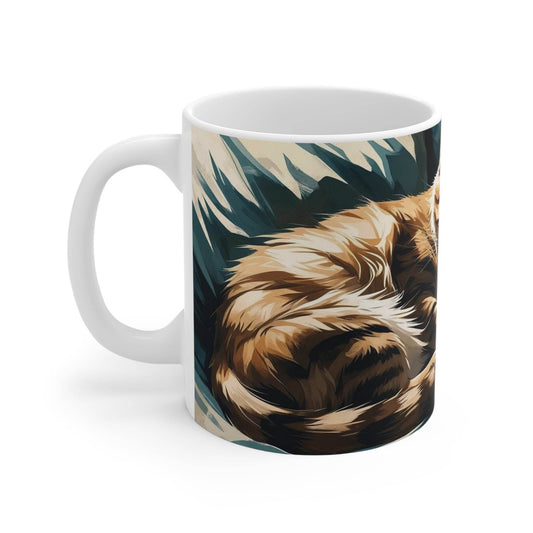 Mug Sleeping Cat and Dog - A Pretty Print
