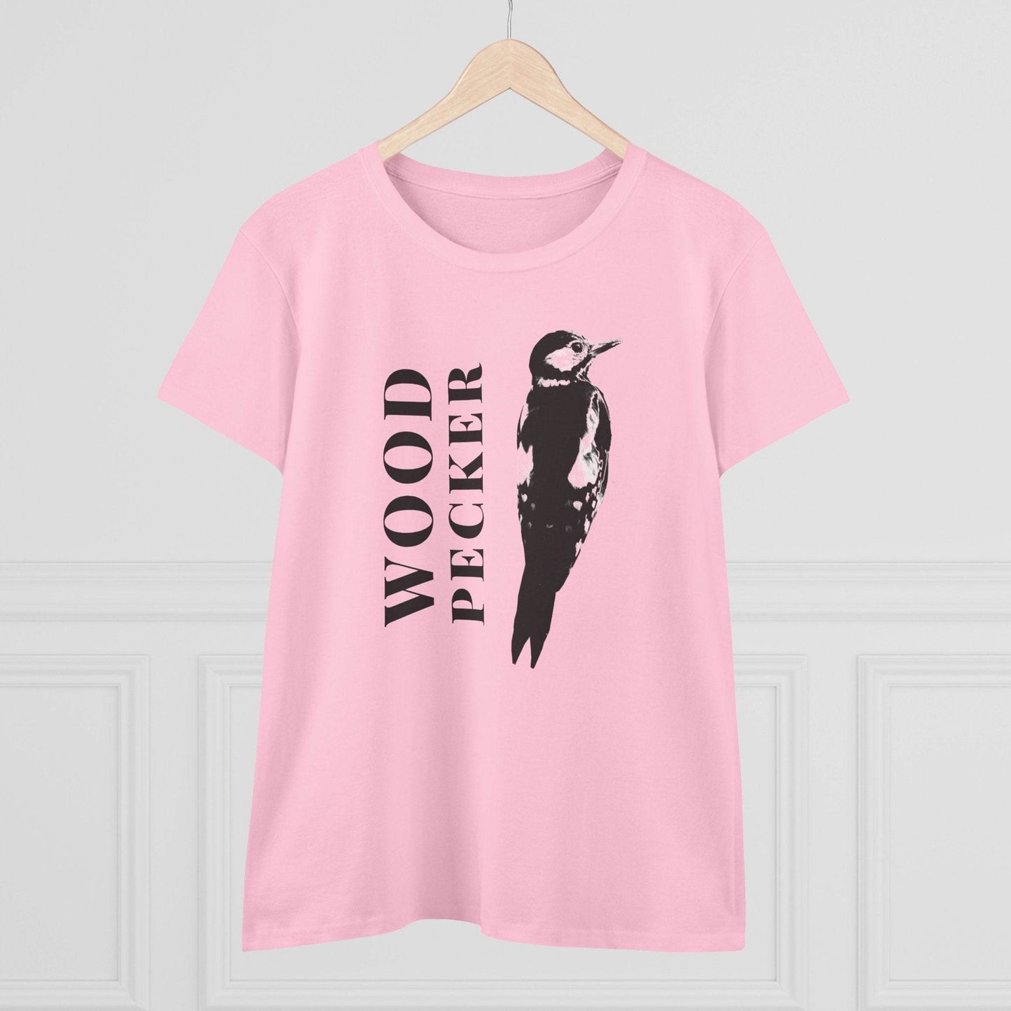 Woodpecker Graphic Tee, Nature Lover Shirt, Casual Women's Shirt, Birdwatching - A Pretty Print