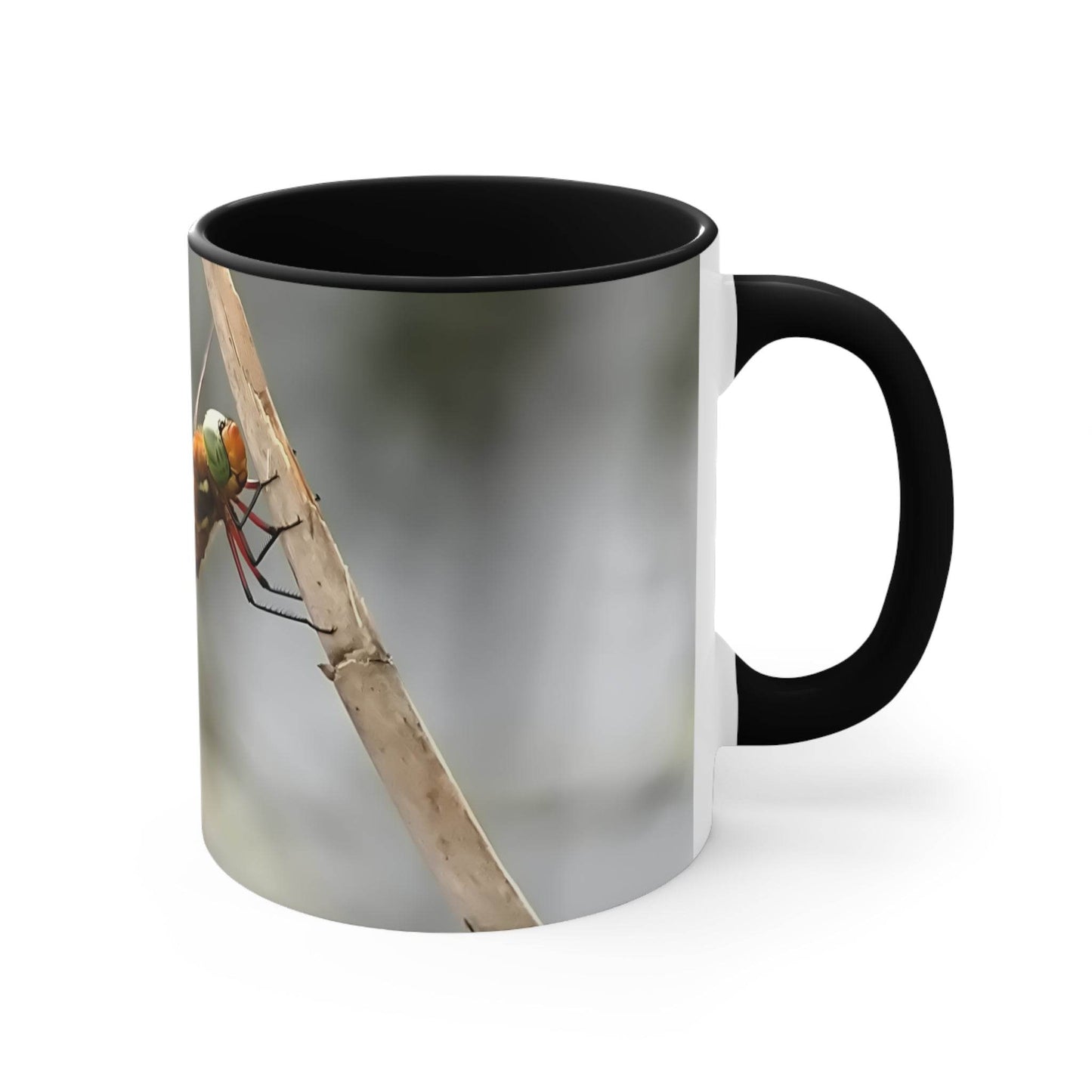 Pretty Dragonfly Design, White Ceramic