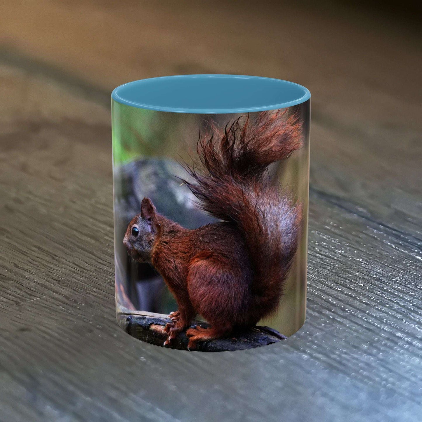 Adorable Squirrel Ceramic Mug - 11oz nature-themed gift with squirrel illustration, perfect for coffee or tea.