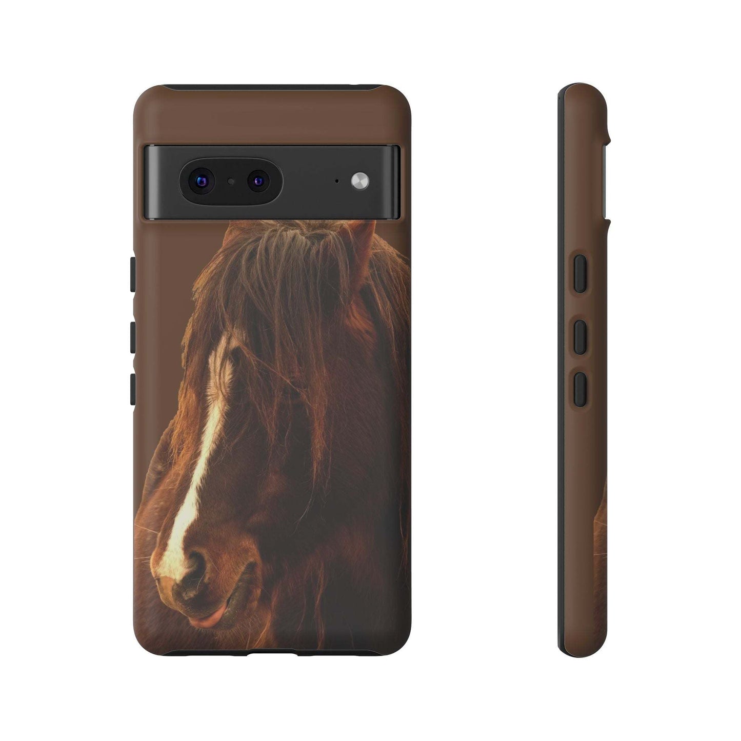 Phone case for horse lovers with a full wrap horse design, shock absorption, UV protection.