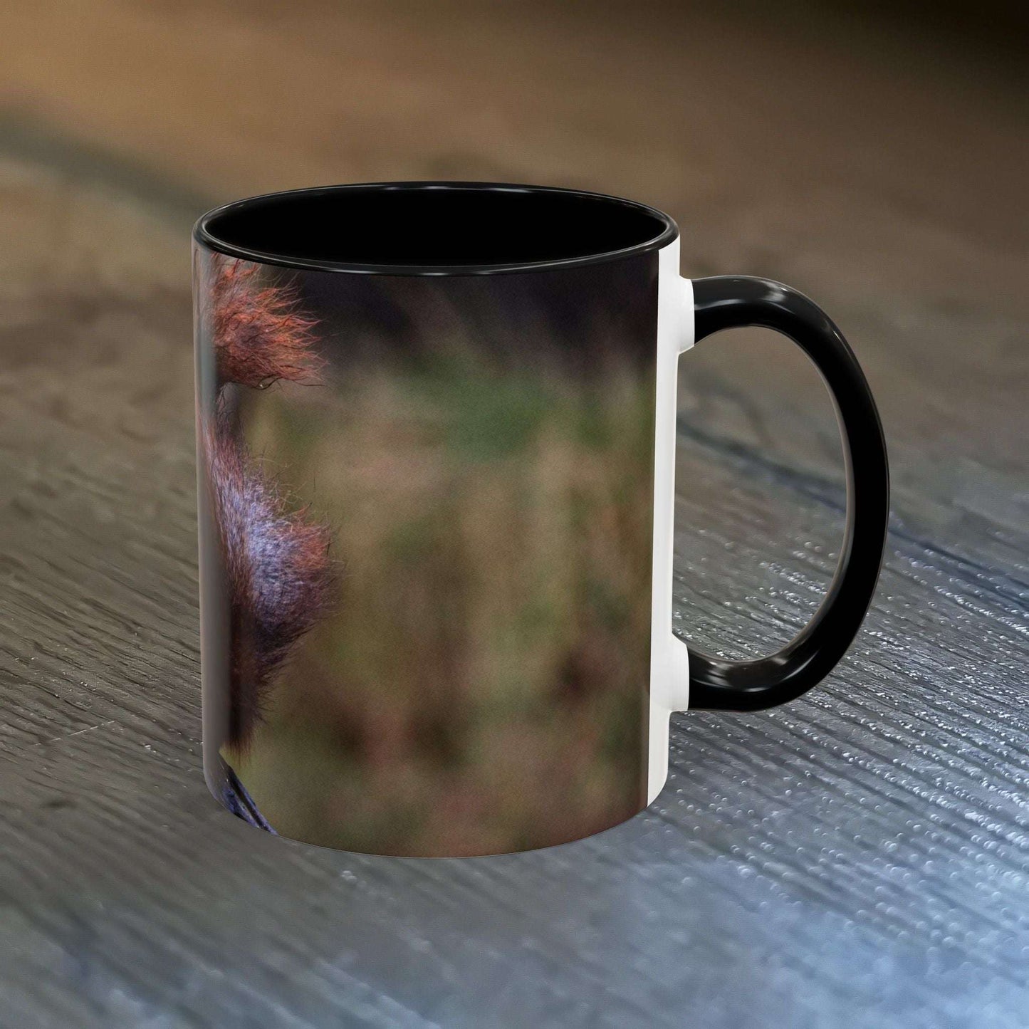 Adorable Squirrel Ceramic Mug with squirrel illustration, 11oz, nature-inspired gift.