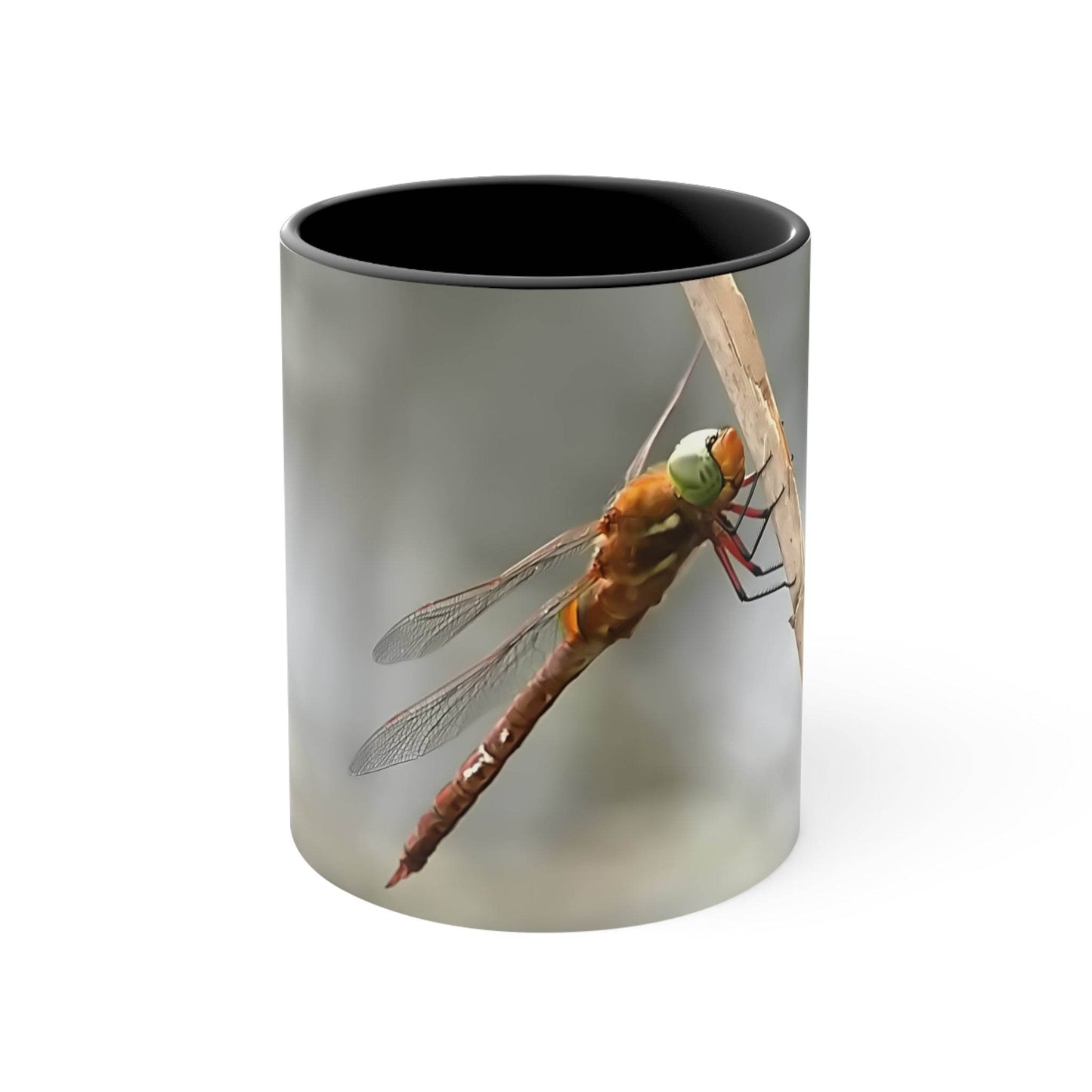 Pretty Dragonfly Design, White Ceramic