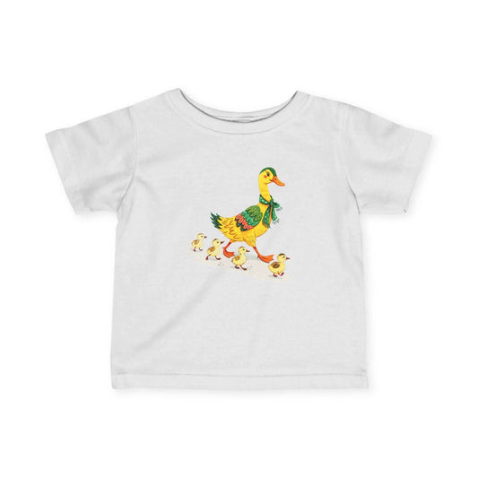 Infant Tee - Mother Duck with Little Ducks Design - A Pretty Print