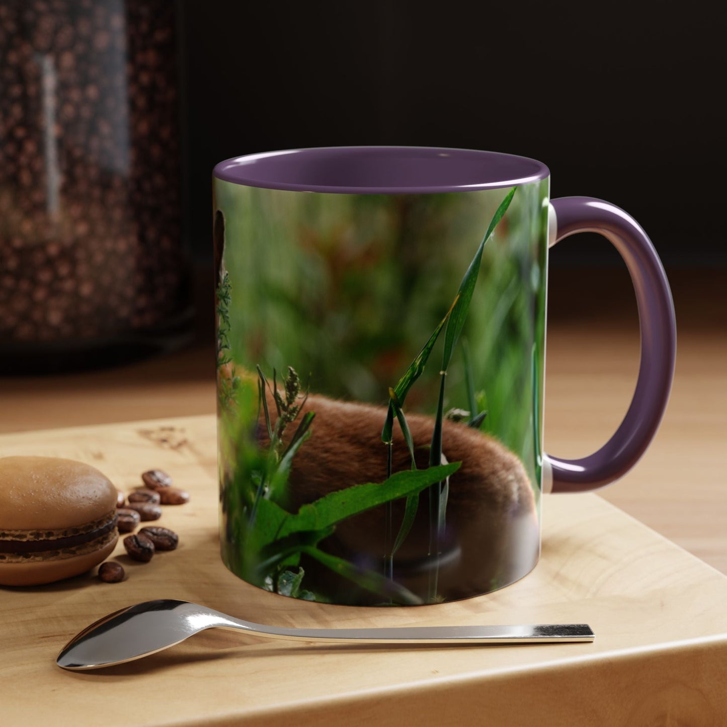 Fox-inspired accent coffee mug with nature design, ideal for wildlife lovers.