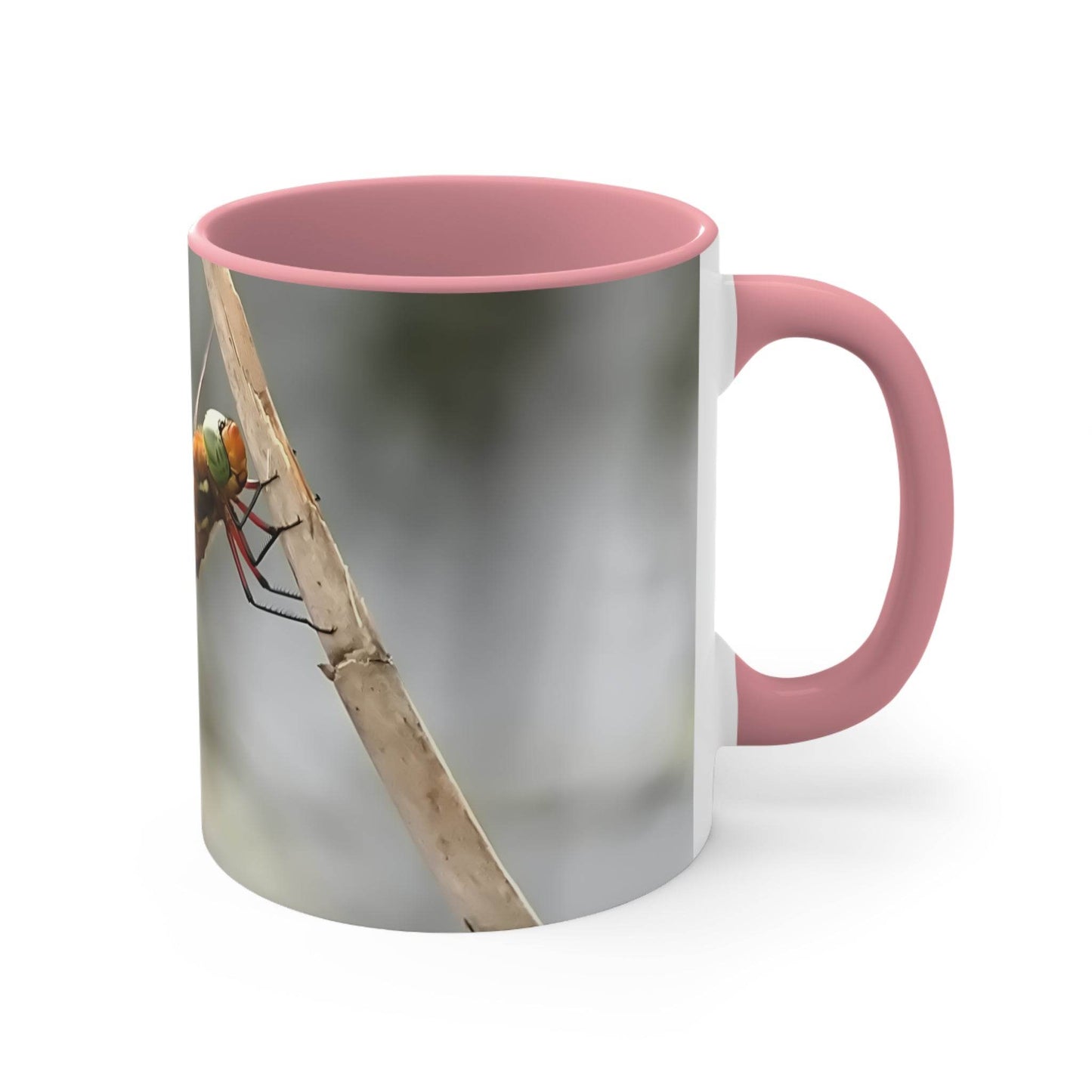 Pretty Dragonfly Design, White Ceramic