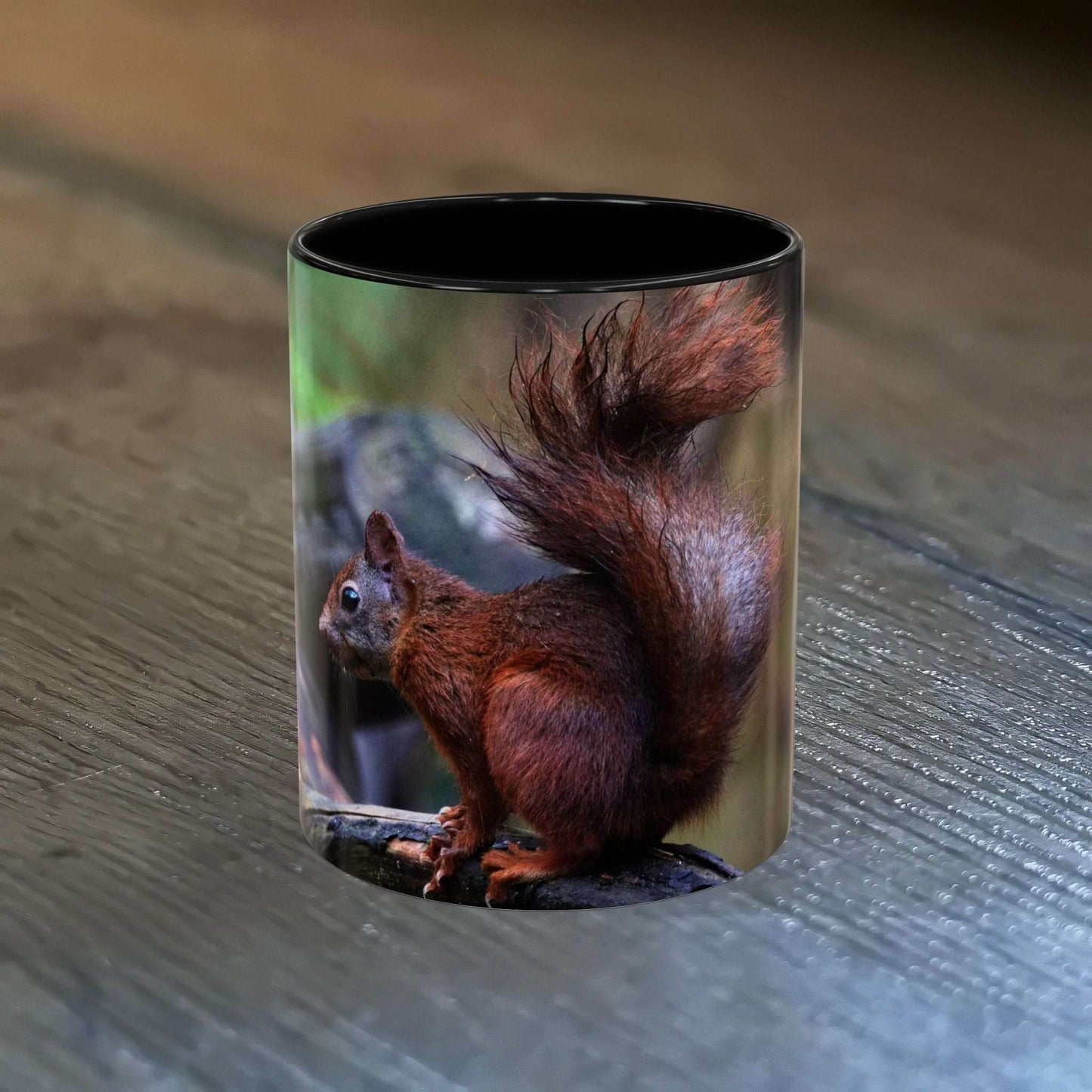 Squirrel Coffee Mug, Cute Animal Mug, Gift for Nature Lovers, Rustic - A Pretty Print