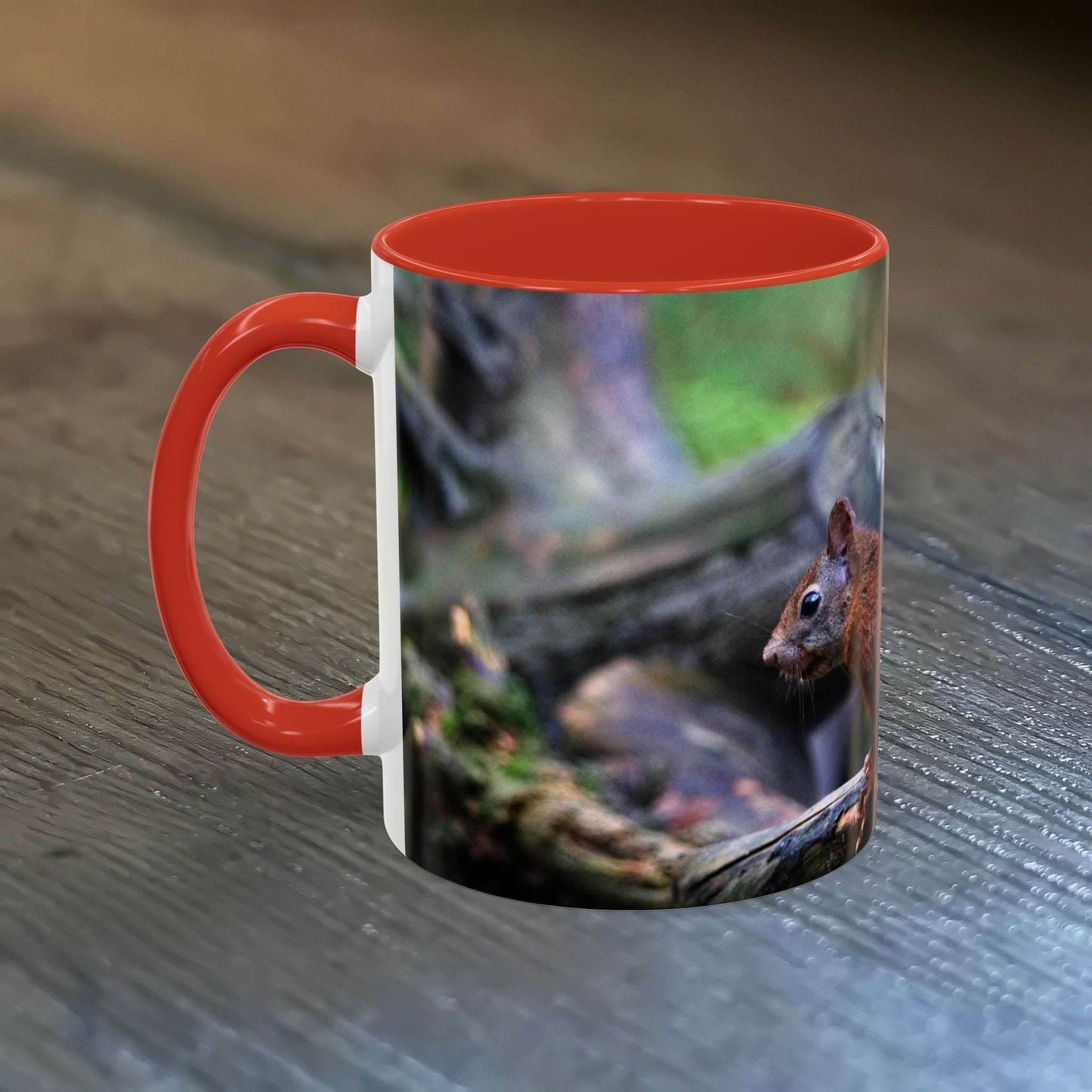 Squirrel Coffee Mug, Cute Animal Mug, Gift for Nature Lovers, Rustic - A Pretty Print