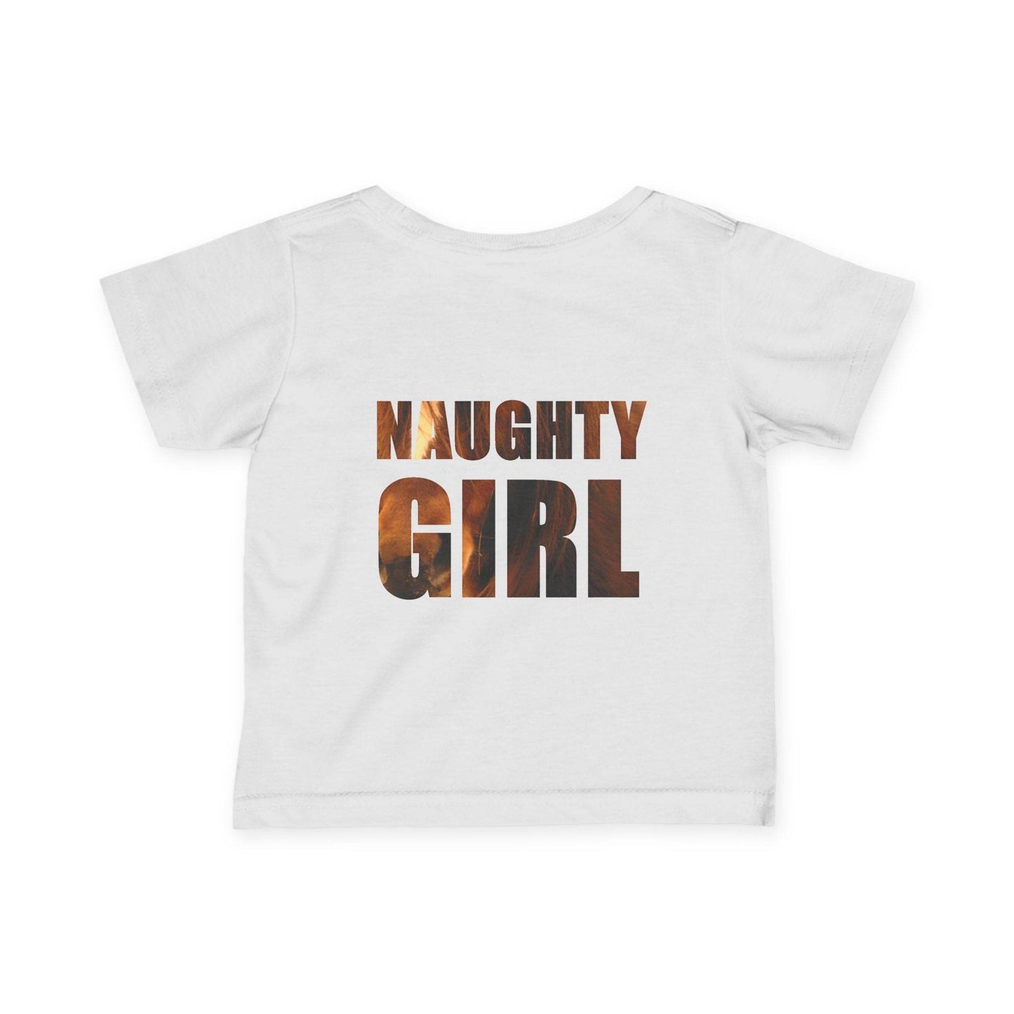 Infant Tee, Horse Photo, Cute Girl, Naughty Girl, Baby Shirt, Animal Lover Gift - A Pretty Print