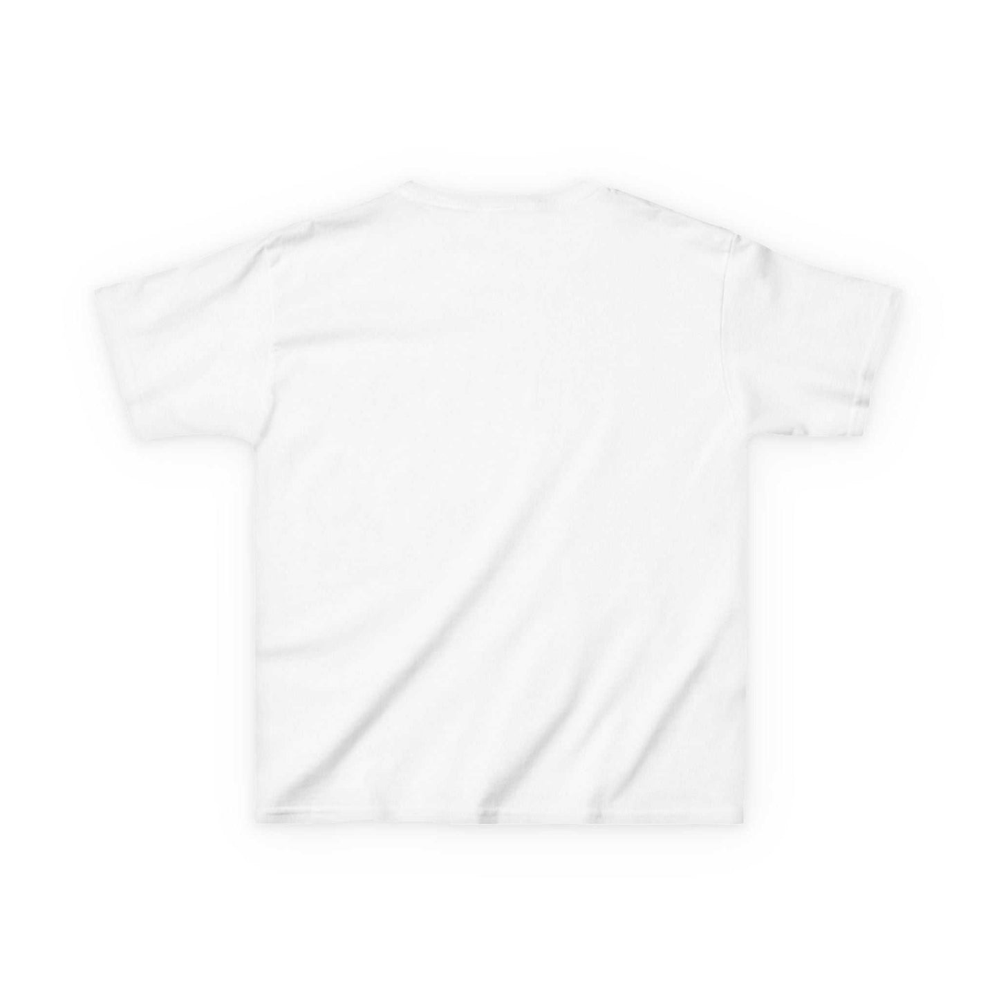 White kids tee for horse-loving child, soft cotton, durable and comfortable.