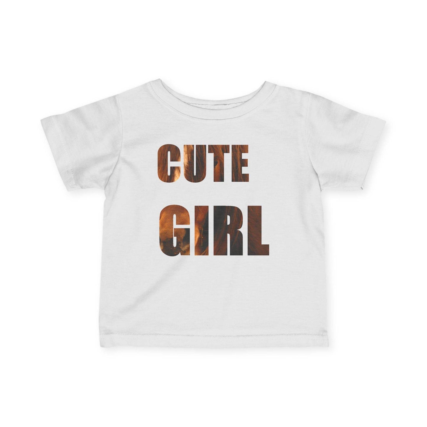Infant Tee, Horse Photo, Cute Girl, Naughty Girl, Baby Shirt, Animal Lover Gift - A Pretty Print