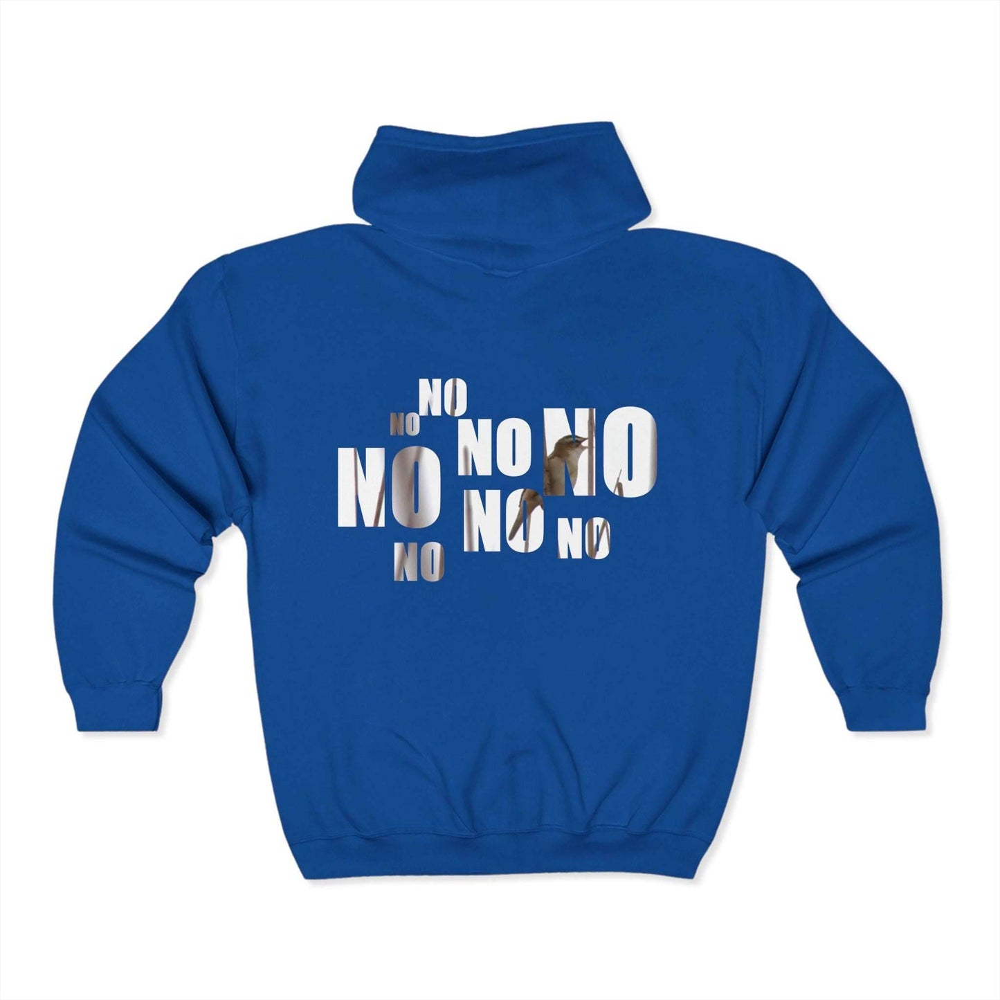 Unisex Heavy Blend™ Yes and No Print Full Zip Hooded Sweatshirt - A Pretty Print