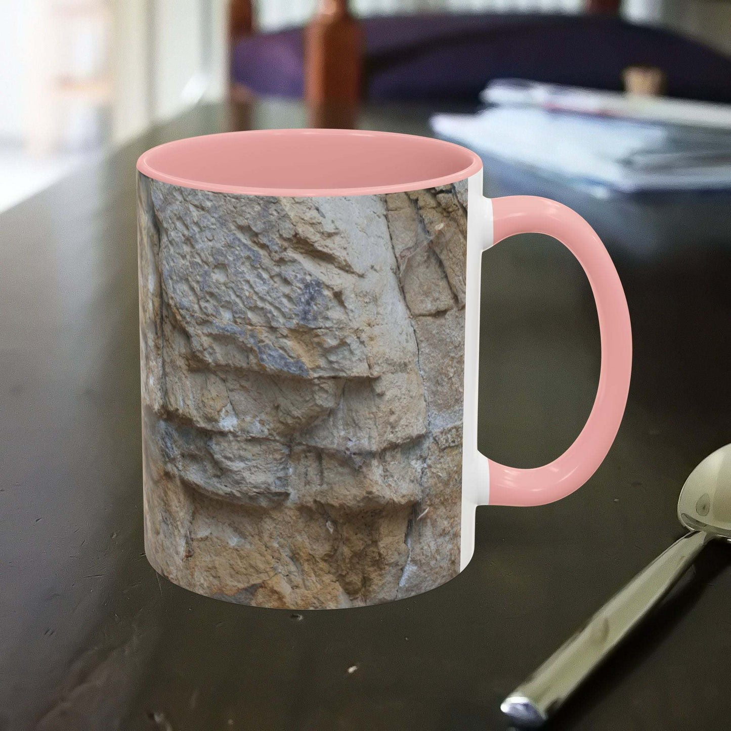 Rocky Mug with Falling Rocks Design for Mountain Lovers