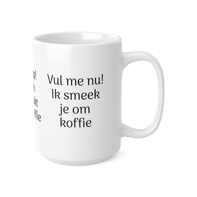 Kaffeebecher – Lustige niederländische Kaffeesprüche
