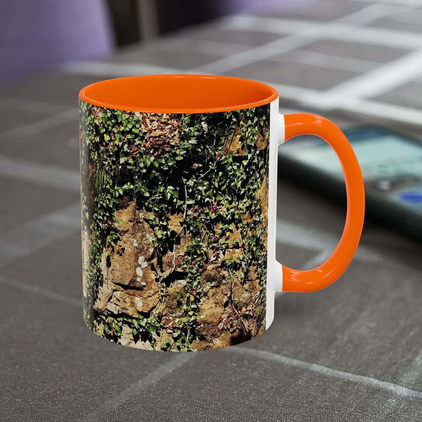 Overgrown Rocks Adventure Mug with outdoor design, perfect for nature enthusiasts.