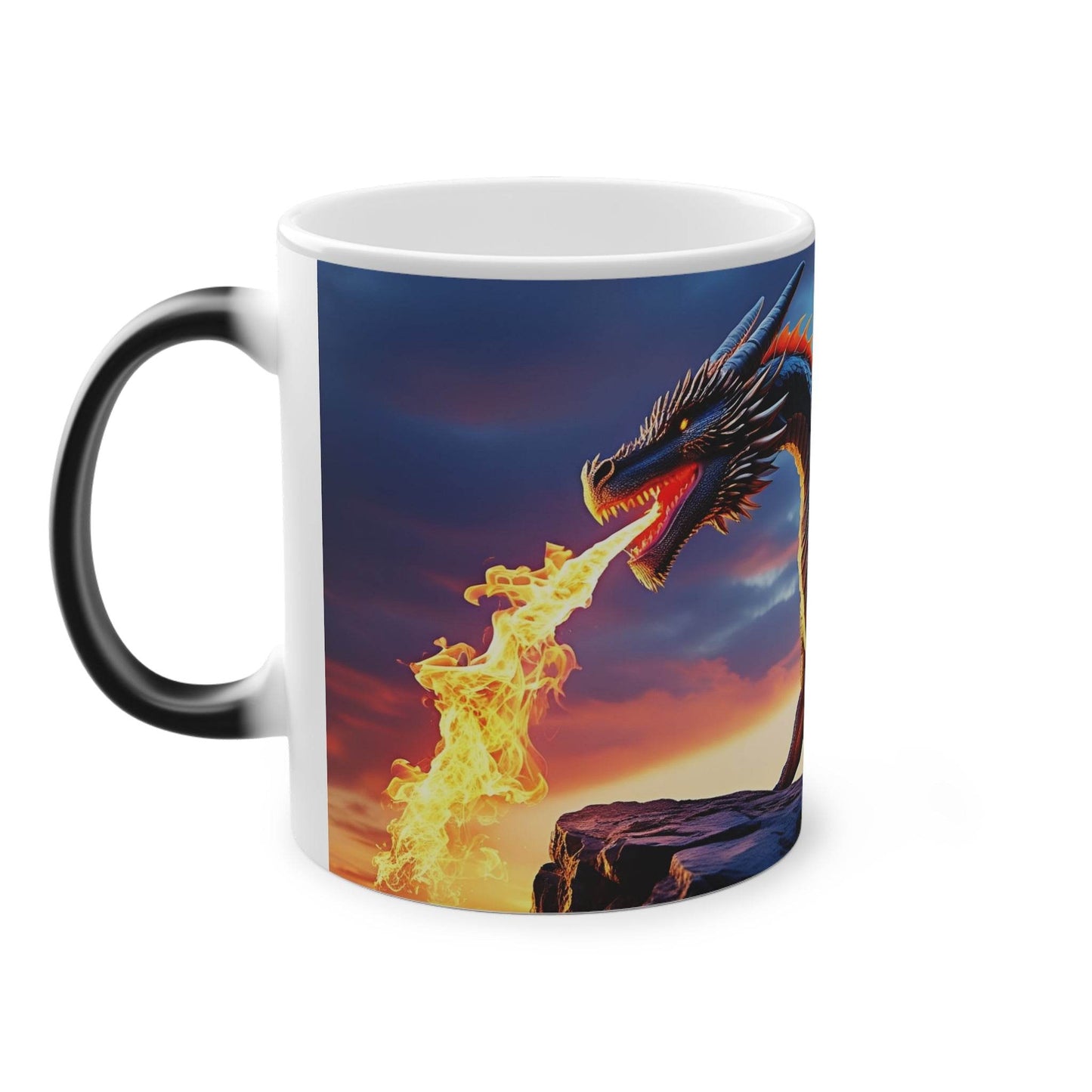 Fantasy Dragon Magic Mug - Enchanting Coffee Cup, Ideal for Gifts, Collectibles, and Home Decor - A Pretty Print