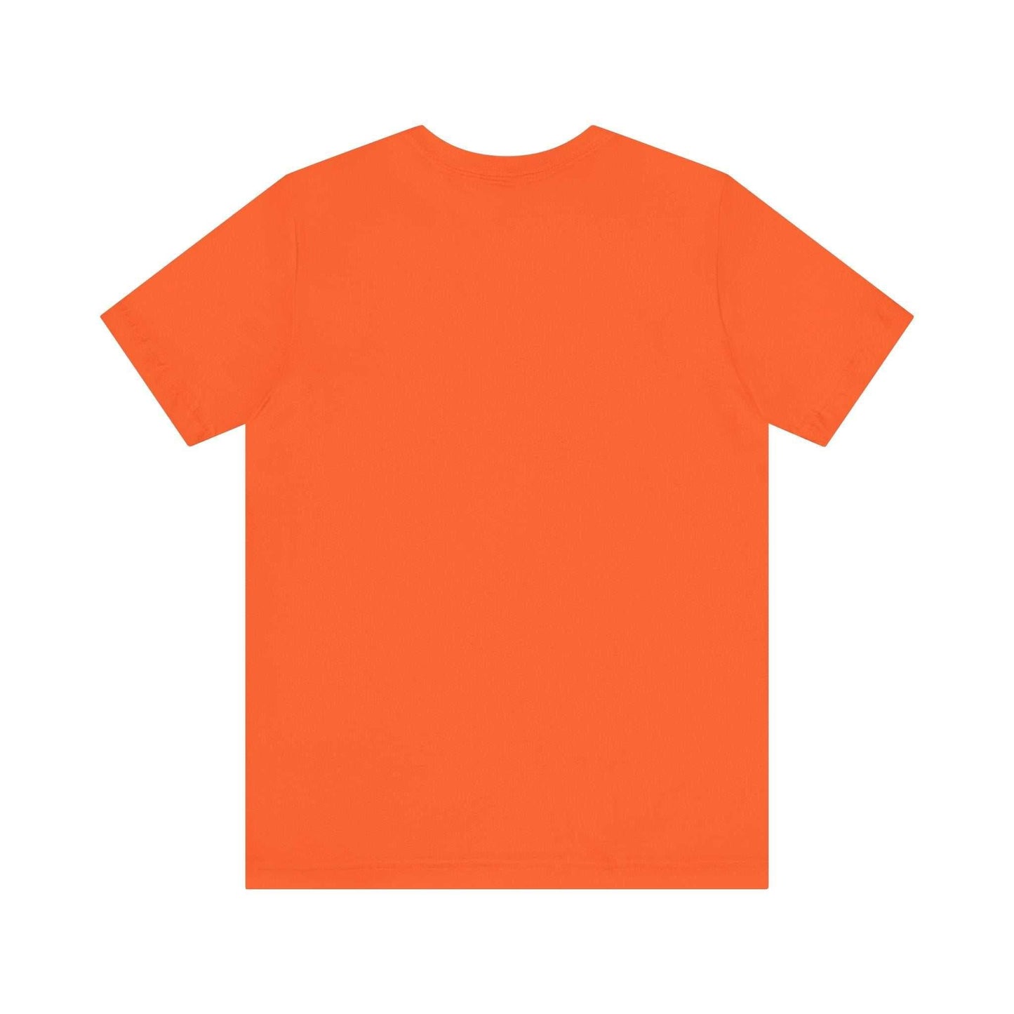 Nature-inspired 'I Be-Leaf In Nature' unisex tee, eco-friendly fashion, orange short sleeve.