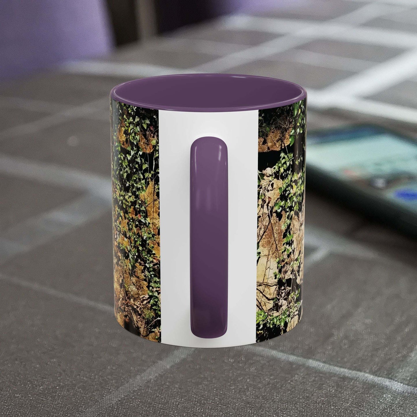 Overgrown Rocks Adventure Mug with nature-inspired design for outdoor enthusiasts.
