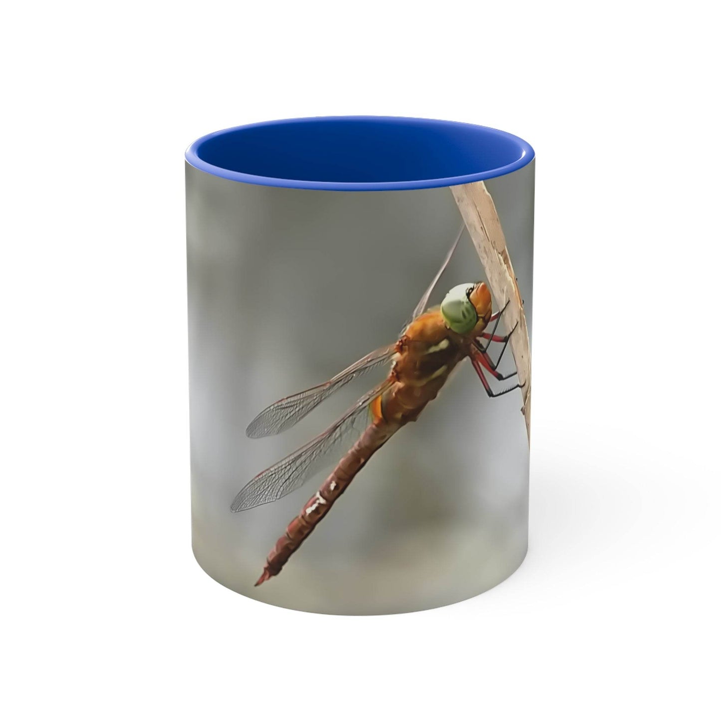 Pretty Dragonfly Design, White Ceramic
