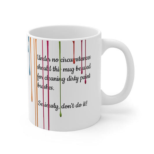 Paint Drips Mug, Ceramic Coffee Cup