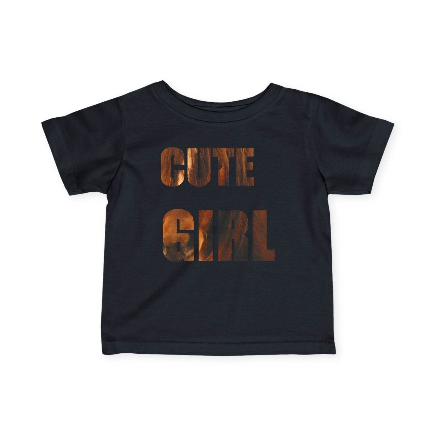 Infant Tee, Horse Photo, Cute Girl, Naughty Girl, Baby Shirt, Animal Lover Gift - A Pretty Print