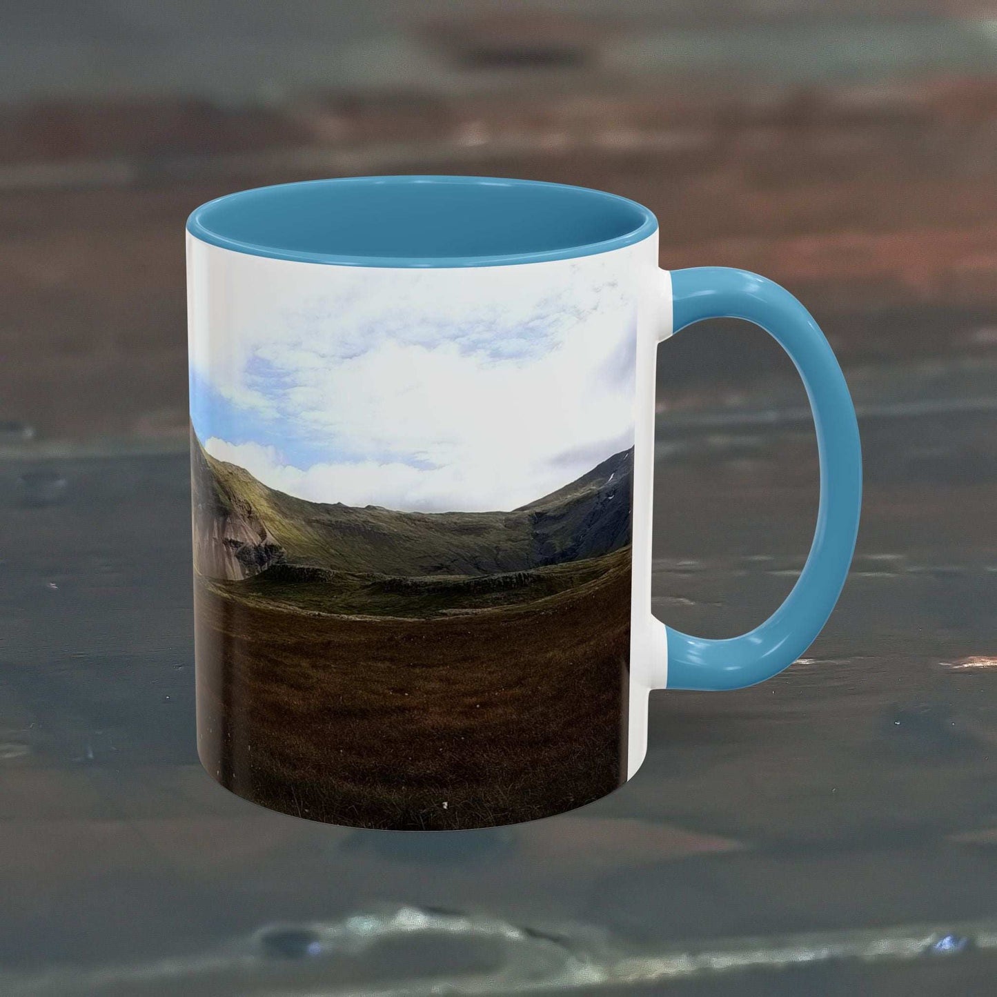 11oz ceramic coffee mug with Iceland scenery design.