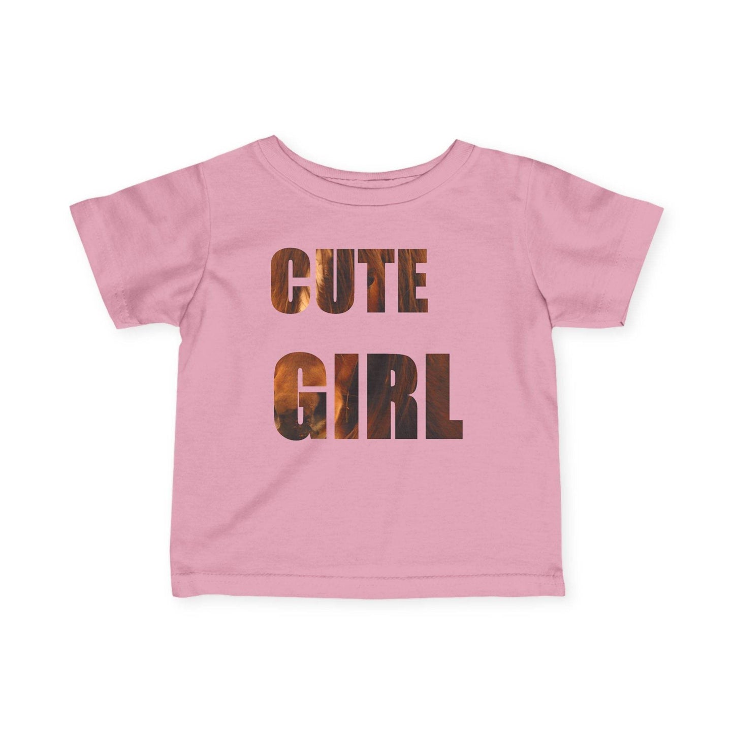 Infant Tee, Horse Photo, Cute Girl, Naughty Girl, Baby Shirt, Animal Lover Gift - A Pretty Print