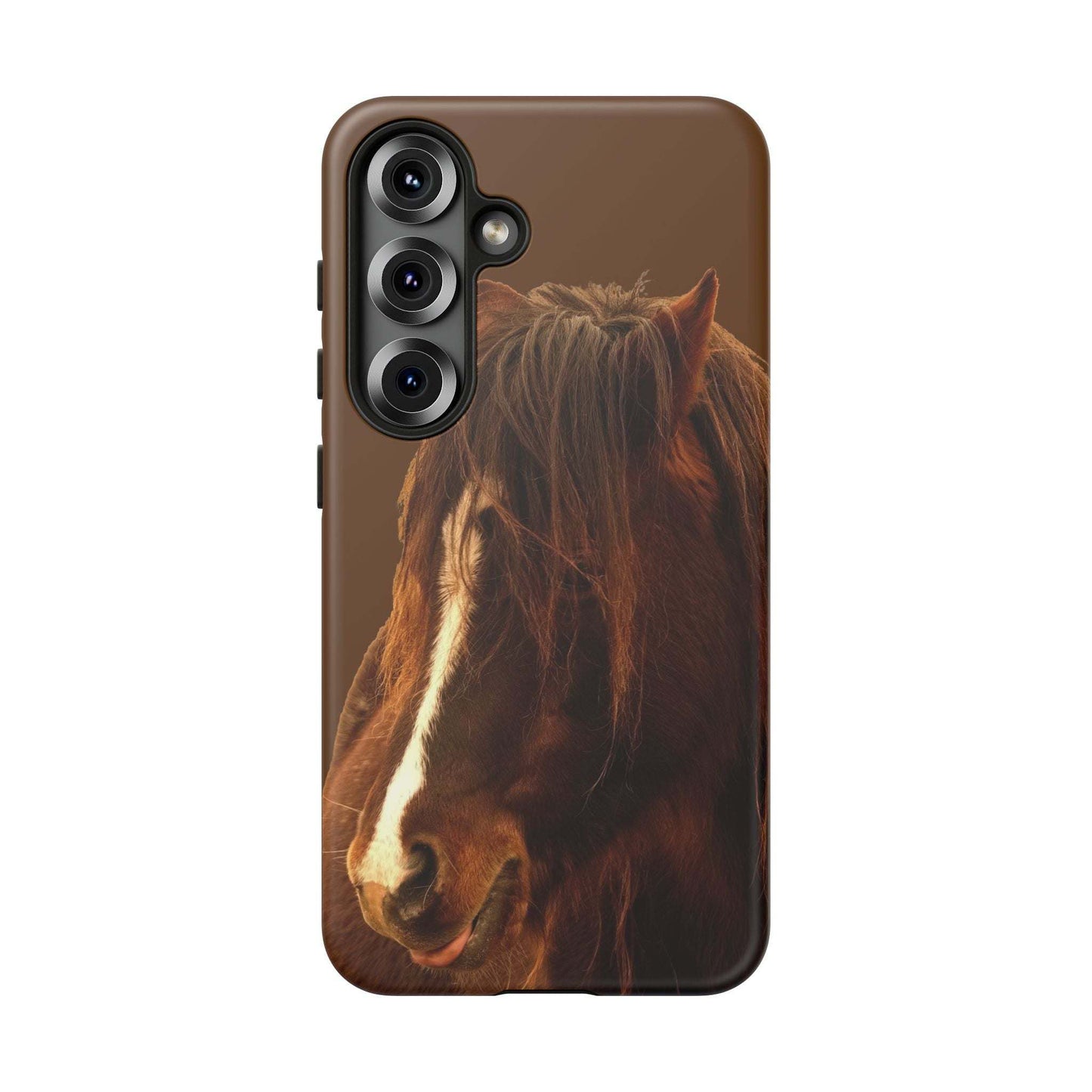 Phone case for horse lovers with durable design and horse image.