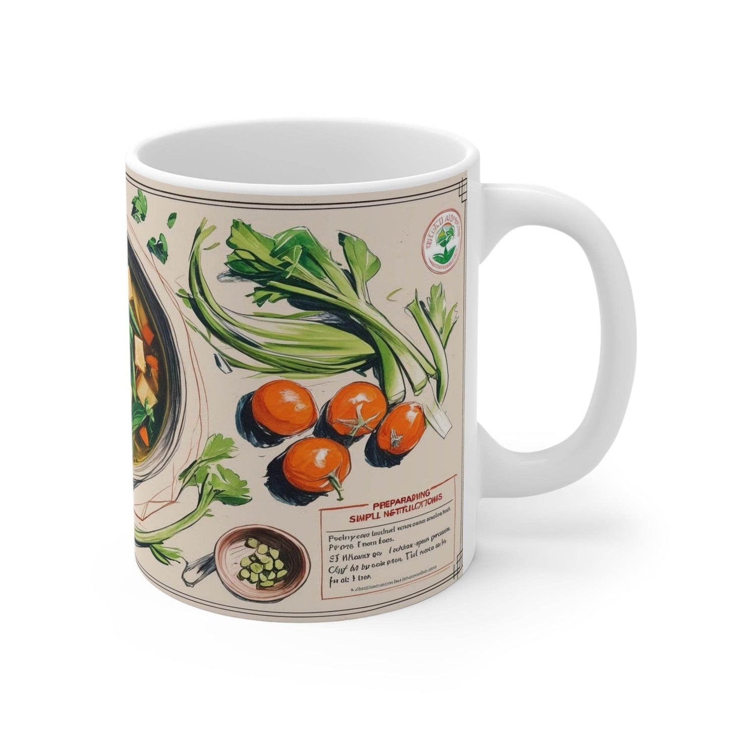 Coffee Cups - Tasty Chinese Vegetable Soup Design - A Pretty Print
