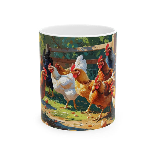 Chicken Mug - Ceramic Coffee Cup - A Pretty Print