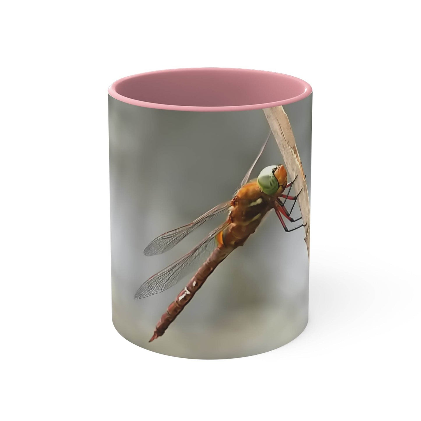 Pretty Dragonfly Design, White Ceramic