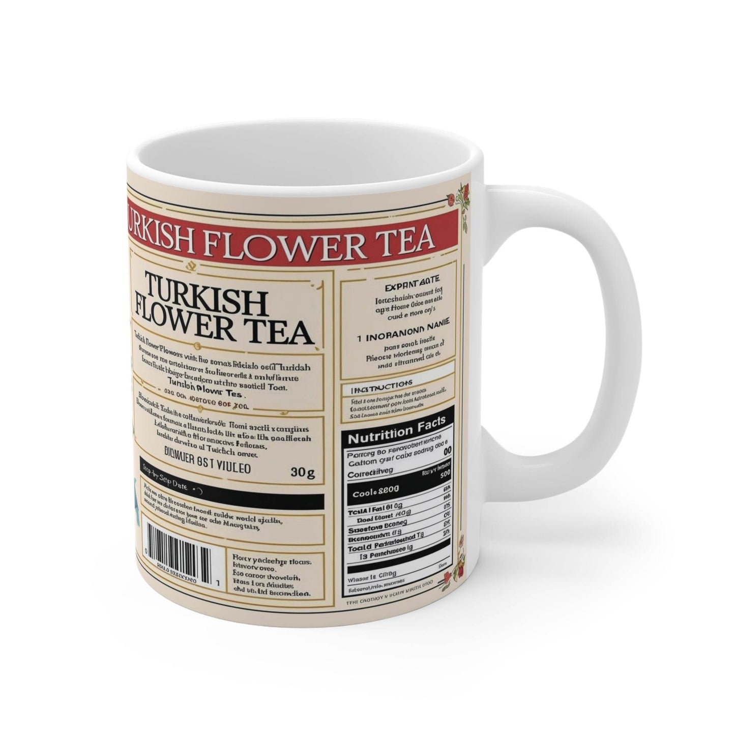 Mug Turkish Flower Tea Ceramic Cup - A Pretty Print