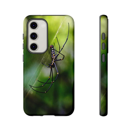 Creepy Spider Photoprint Tough Case for Phone, Durable Phone Protection, Nature Enthusiast Gift, Artistic Soul Accessory, Conversation - A Pretty Print