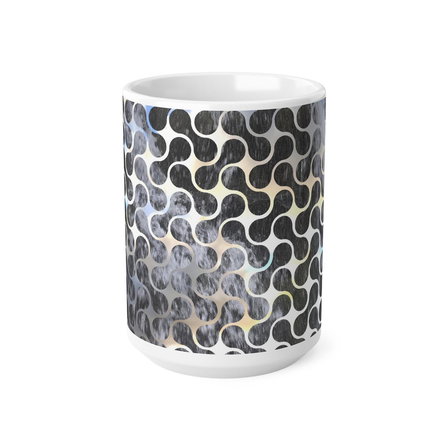 Geometric Swirl Ceramic Coffee Mug