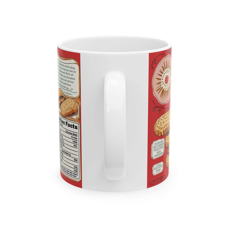Cozy morning view of a 11oz Mug - Biscuits Coffee Mug near a sunlit window for a relaxing coffee break.
