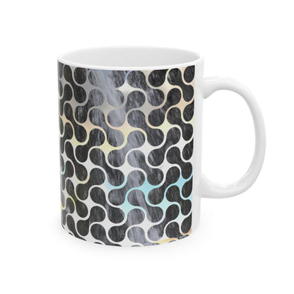 Geometric Swirl Ceramic Coffee Mug (11oz, 15oz)