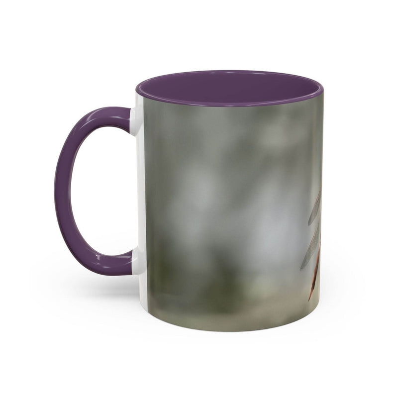 Mug - Pretty Dragonfly Design, White Ceramic