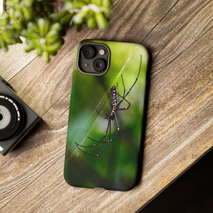 Creepy Spider Photoprint Tough Case for Phone, Durable Phone Protection, Nature Enthusiast Gift, Artistic Soul Accessory, Conversation